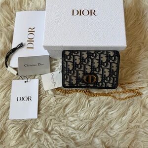 Dior Black and Gold Monogram Mini Bag